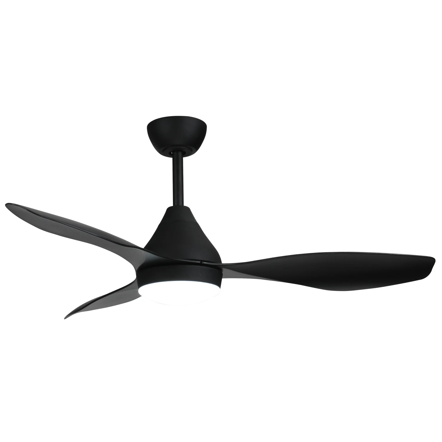 Modern Simple Style Electrical ABS Blades Iron Ceiling Fan With LED Light