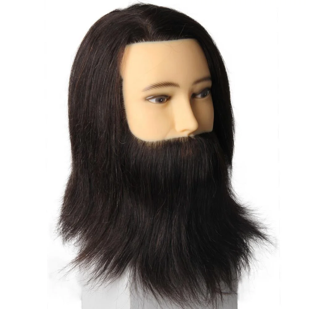 Competition black mannequin wig head training human hair