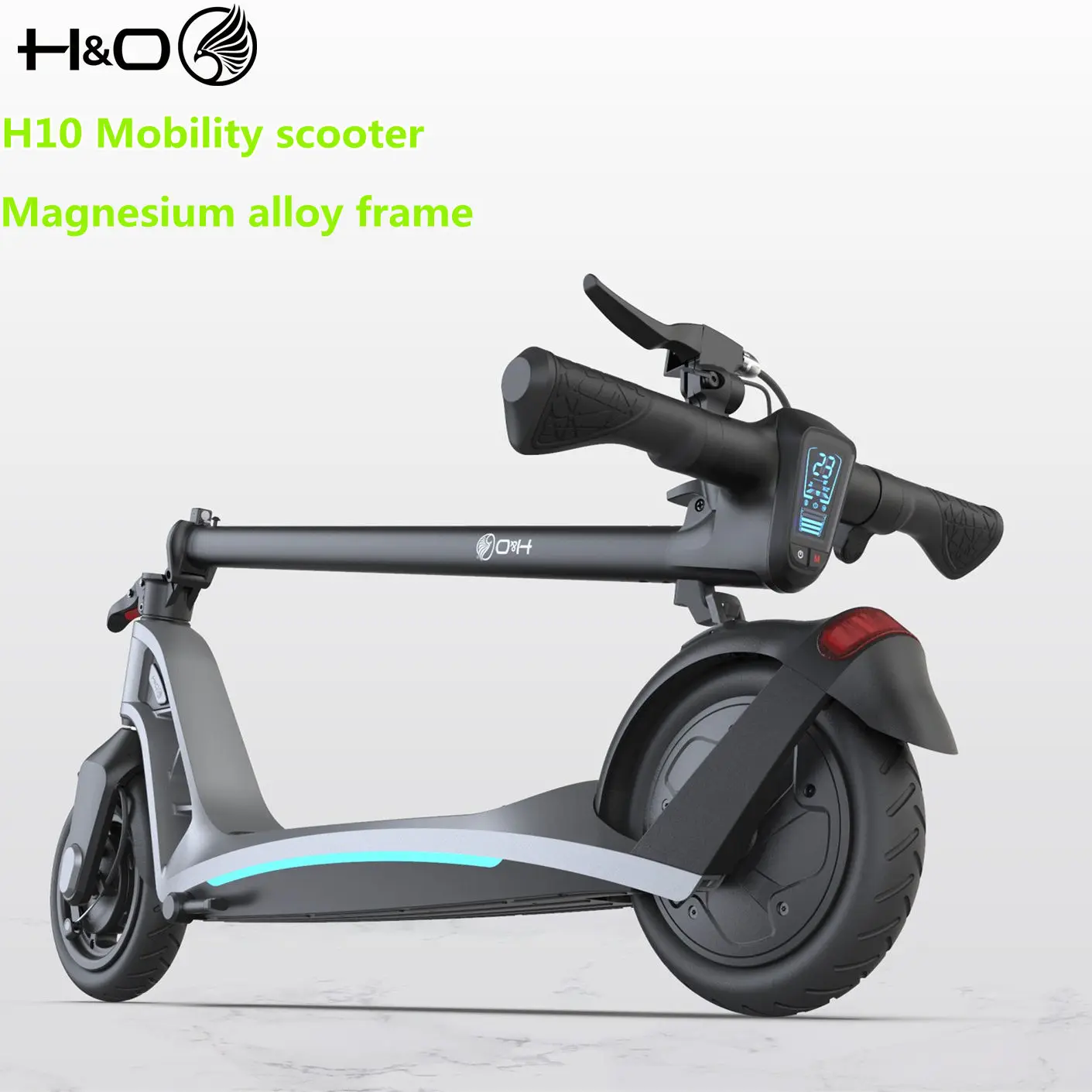 H&O 300W OEM Frame Magnesium alloy Rear E-ABS electronic brake 9 Inch Tires portable Electric Scooter 250w