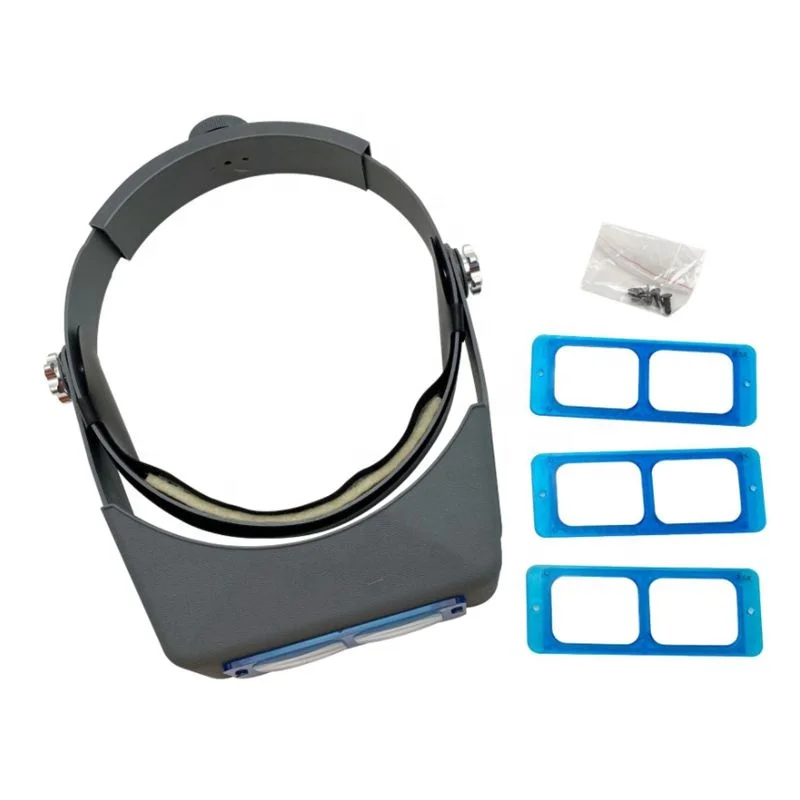 Head Wearing Magnifier Eye Loupe Watchmaker Repair Third Hand Helmet Magnifying Glasses