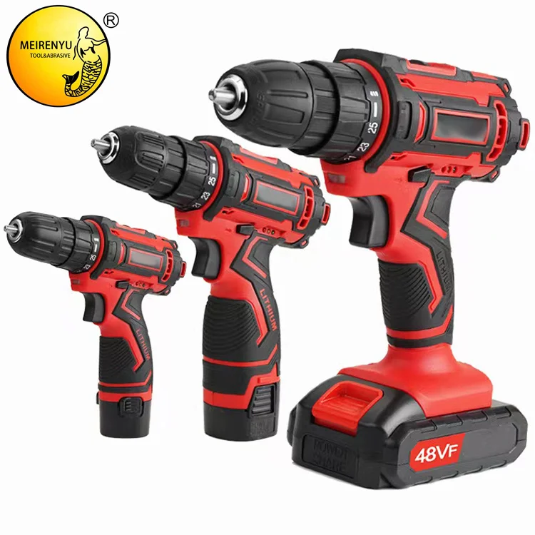 MRY Cheap Chargeable Mini Electric Drill Hand Power Hammer Drills Wireless 12V/18V/48V Power Drills