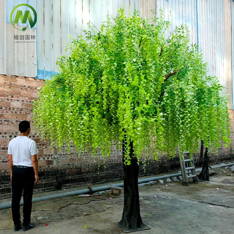 customized large evergreen blossom tree artificial wisteria vine tree wedding party flower tree decoration fairy garden