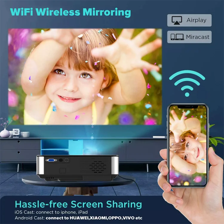  ЖК домашний кинотеатр Мини проектор портативный смартфон Wifi Androiod Beamer Led HD мини проекторы