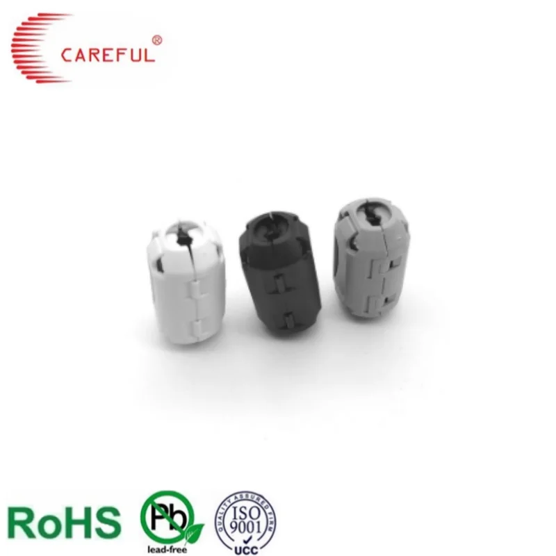 Careful direct sales noise filter cable ring sets Emi/Emc ferrite core 11mm hole snap on USB cable ferrite core