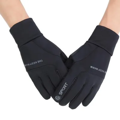 
Sport Full Finger Gloves Waterproof Outdoor Weight Lifting Climbing Gloves Touch Screen Fleece-lined 