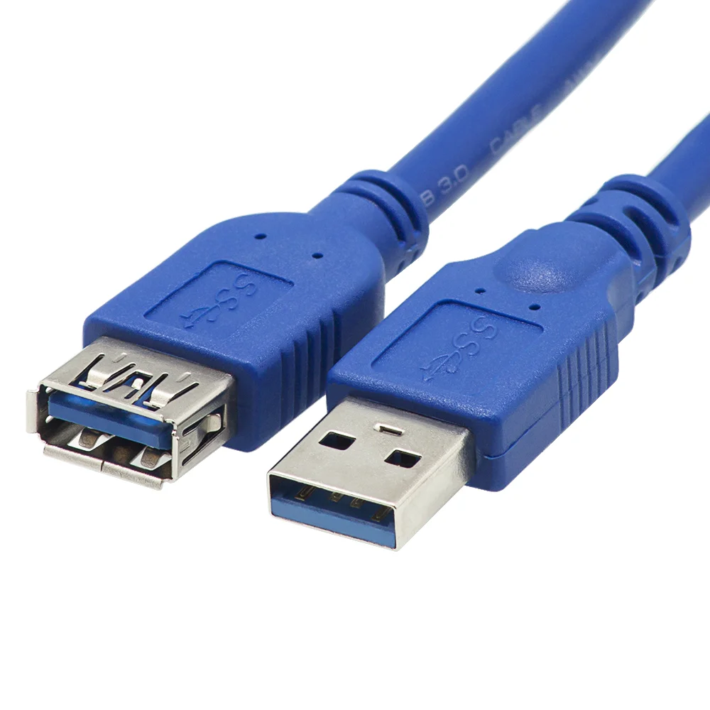 USB Extender Cord Data Transfer USB 3.0 Extension Cable a Male to Female 1M USB3.0 Extension Cable 4 Times Blue 12months