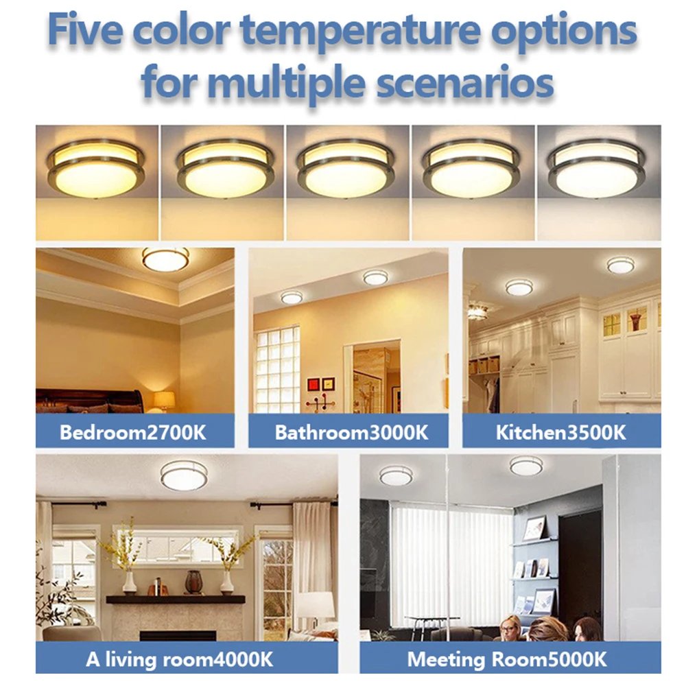 USA Modern Design Double Ring LED Ceiling Lamp 24w Round Shape Double Ring Ceiling Light For Bedroom Living Room