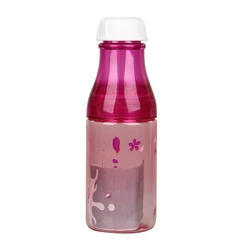 2 parts Detachable Japanese Cherry Sunny Tritan Plastic Portable Milk Sports Coke cola Soda Water Bottle