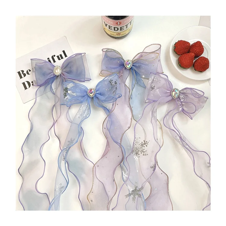 baby girl princess glitter bow cartoon hair clips hair accessories