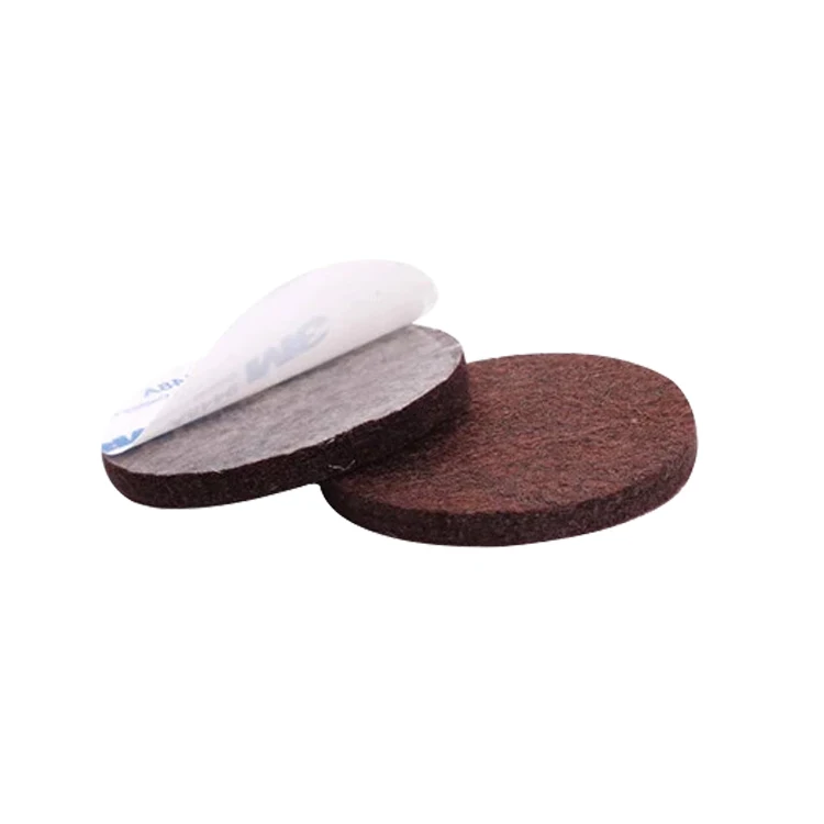 
Custom Self Adhesive Self Stick Polyester Protective Floor Felt Pad Needle Punched Circles Round Furniture Felt Pad 