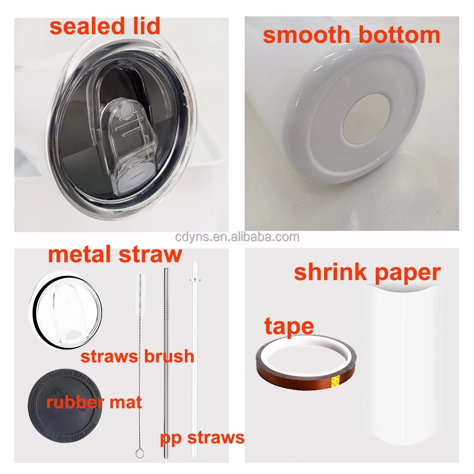 USA warehouse blank sublimation tumbler for gift set flip top soda can colored travel coffee sport wine sippy cup kids bulk