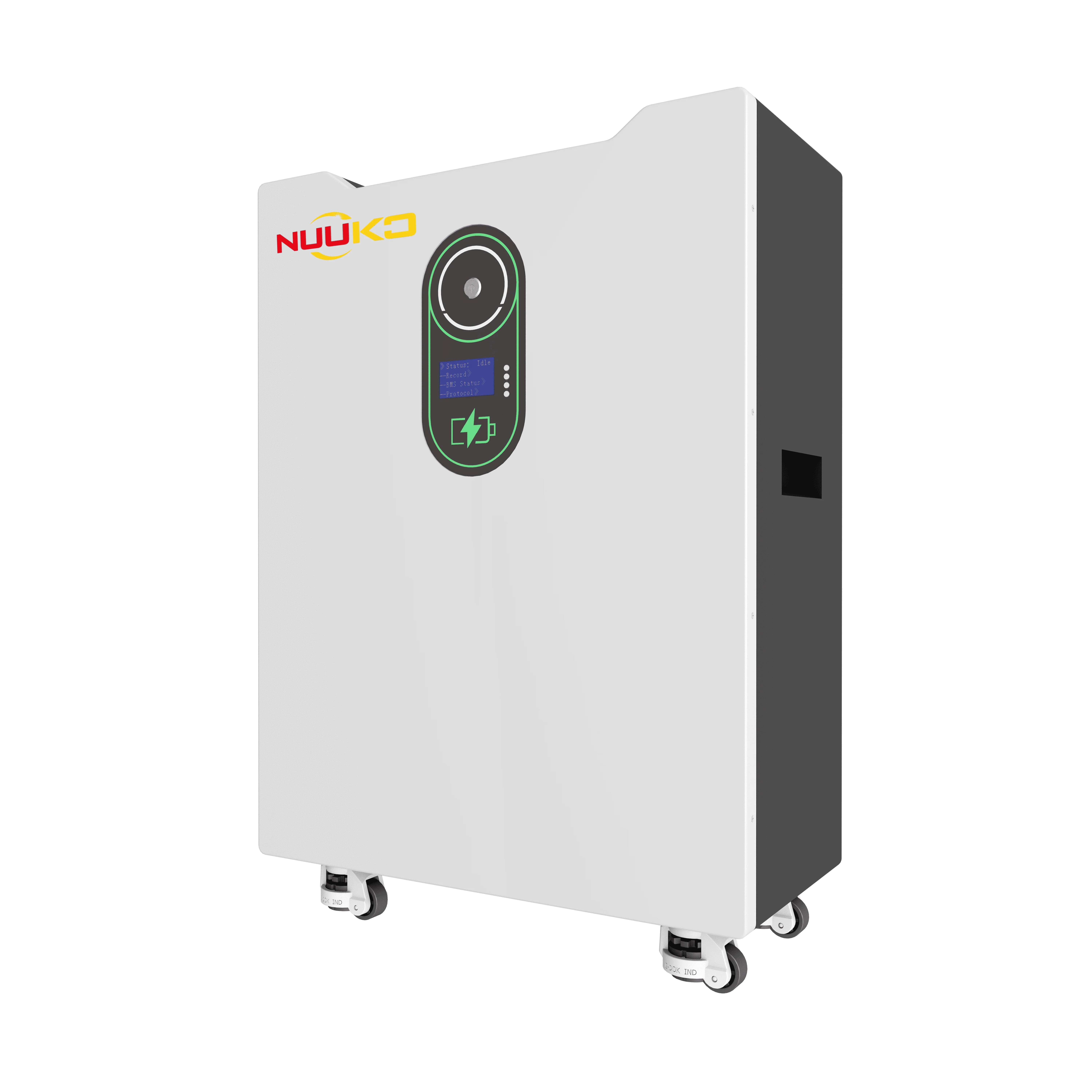 Nuuko Mobile LiFepo4 Wheels Battery Energy Storage 51.2V 100ah 205ah 280ah Home Residential Lithium Batteries
