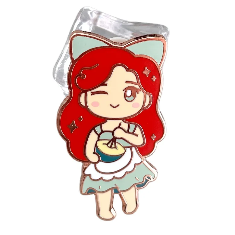 14years manufacture customized rose gold plating metal silk screen printing hard enamel badge pin souvenirs