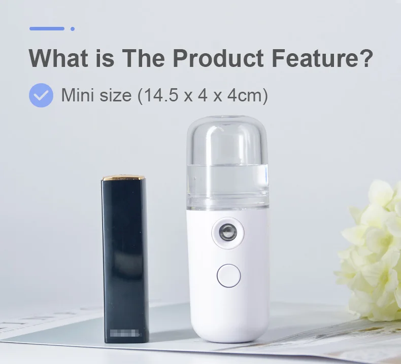 Electric Mini Usb Pocket Facial Steamer Beauty Portable Nano Mist Fogger Sprayer