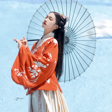 Классическое современное платье ханьфу костюм ханьфу S для выступления на сцене Китайская традиционная китайская детская одежда красного цвета