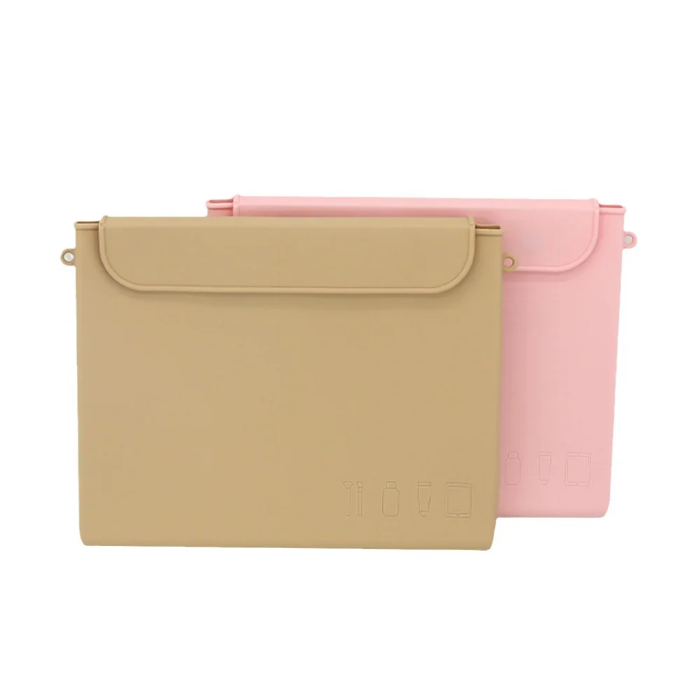 Wholesale Washable Silicone Waterproof Makeup Bag Beauty Brush Tools Travel Storage Pouch Cosmetic Case Custom Logo