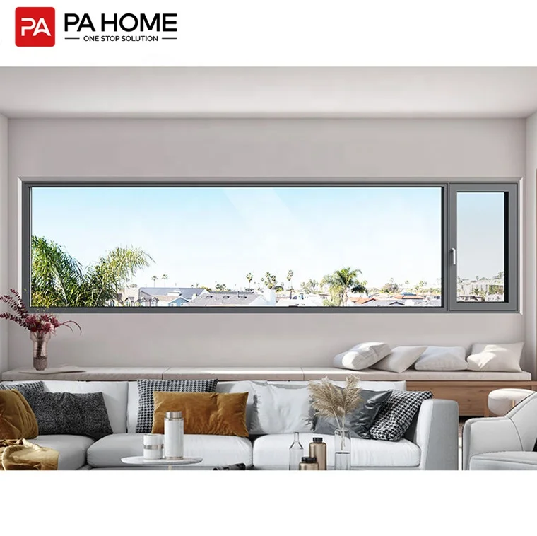 PA house design glazing glass black aluminum frame wooden windows