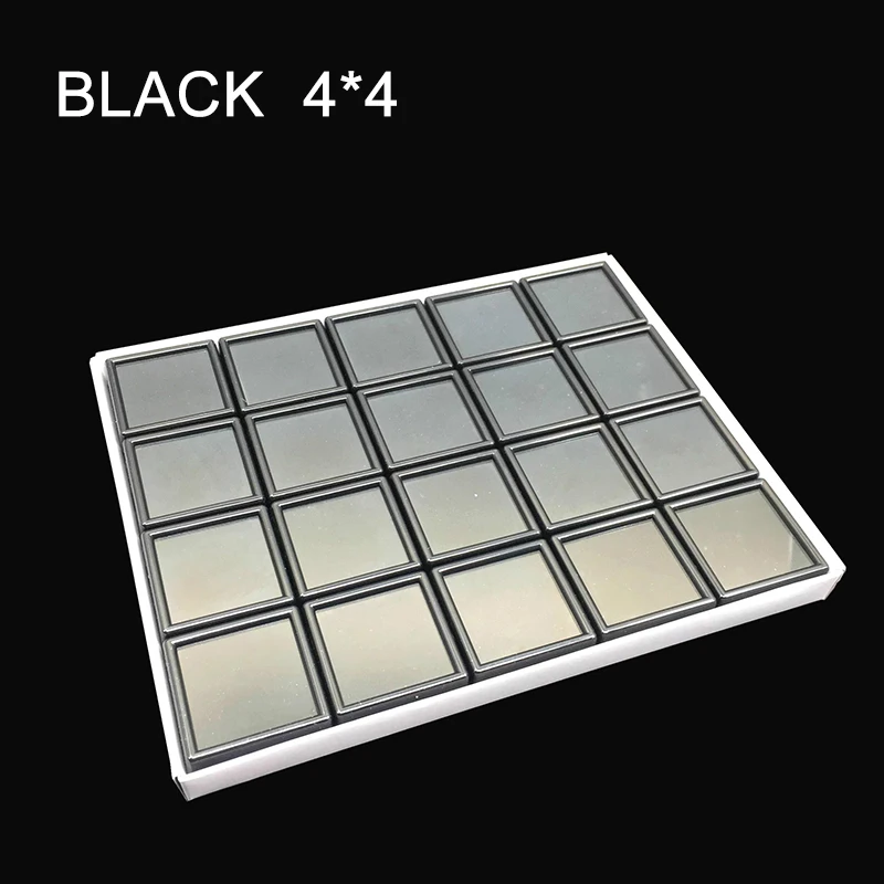 Glass cover square double-layer memory cotton acrylic color treasure ring face box transparent display gemstone box display