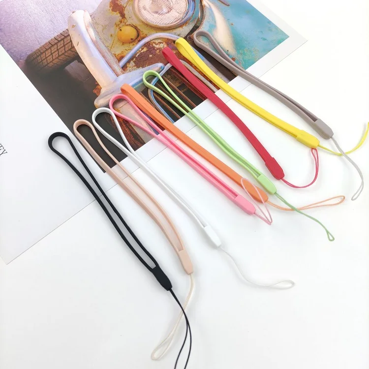 Custom Silicone Wrist Strap Hand Lanyard Phone Camera USB Sticks Key ID Card Keychain for promotional lanyards