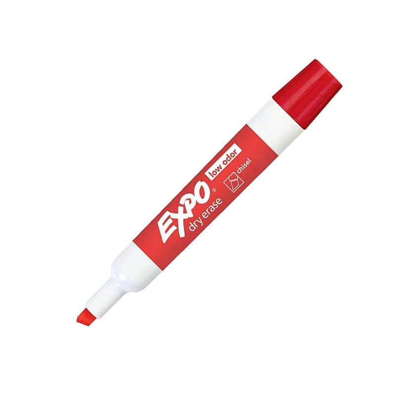 Sanford  EXPO chisel tip low odor dry erase and wet eraser  marker whiteboard marker  red  80002