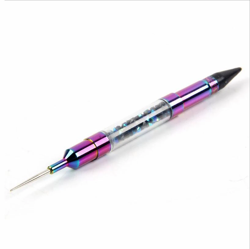 2024 Hot sale product Dual-ended Nail wax dotting tool rhinestones picker pen nail art dotting pen