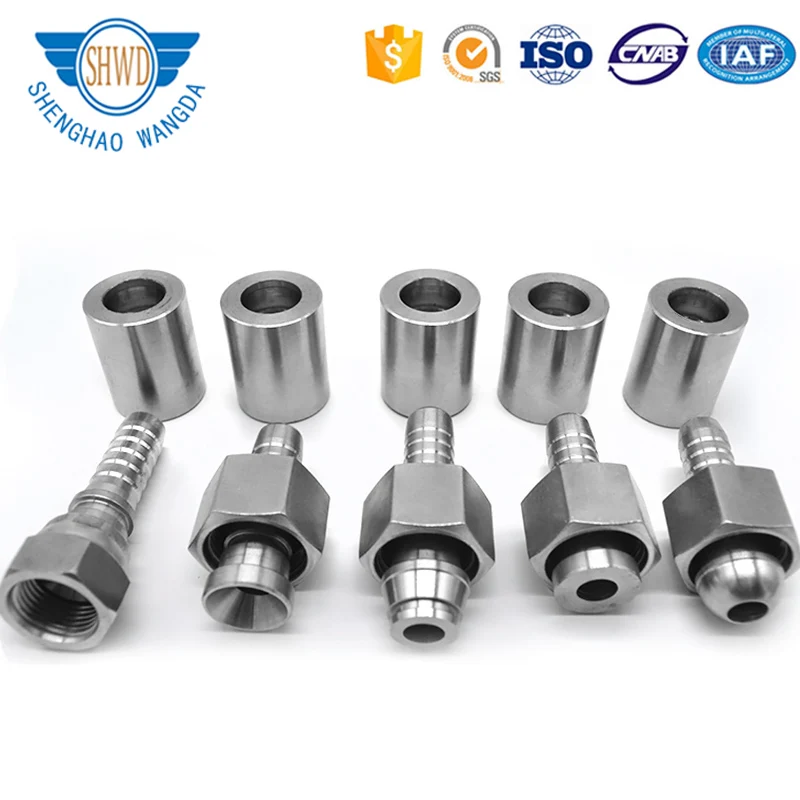 Manufacturer ss 304 316 Stainless steel hydraulic hose pipe crimp fittings and hoses