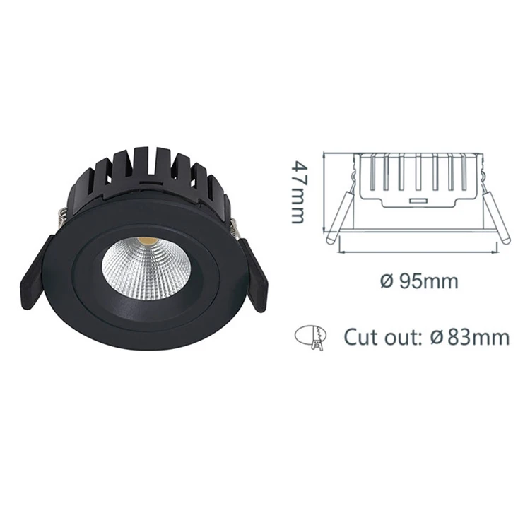 Indoor Different Colors Shell COB Recessed Ceiling LED Down Light Flicker Free Anti-Glare 8W Round COB Downlights