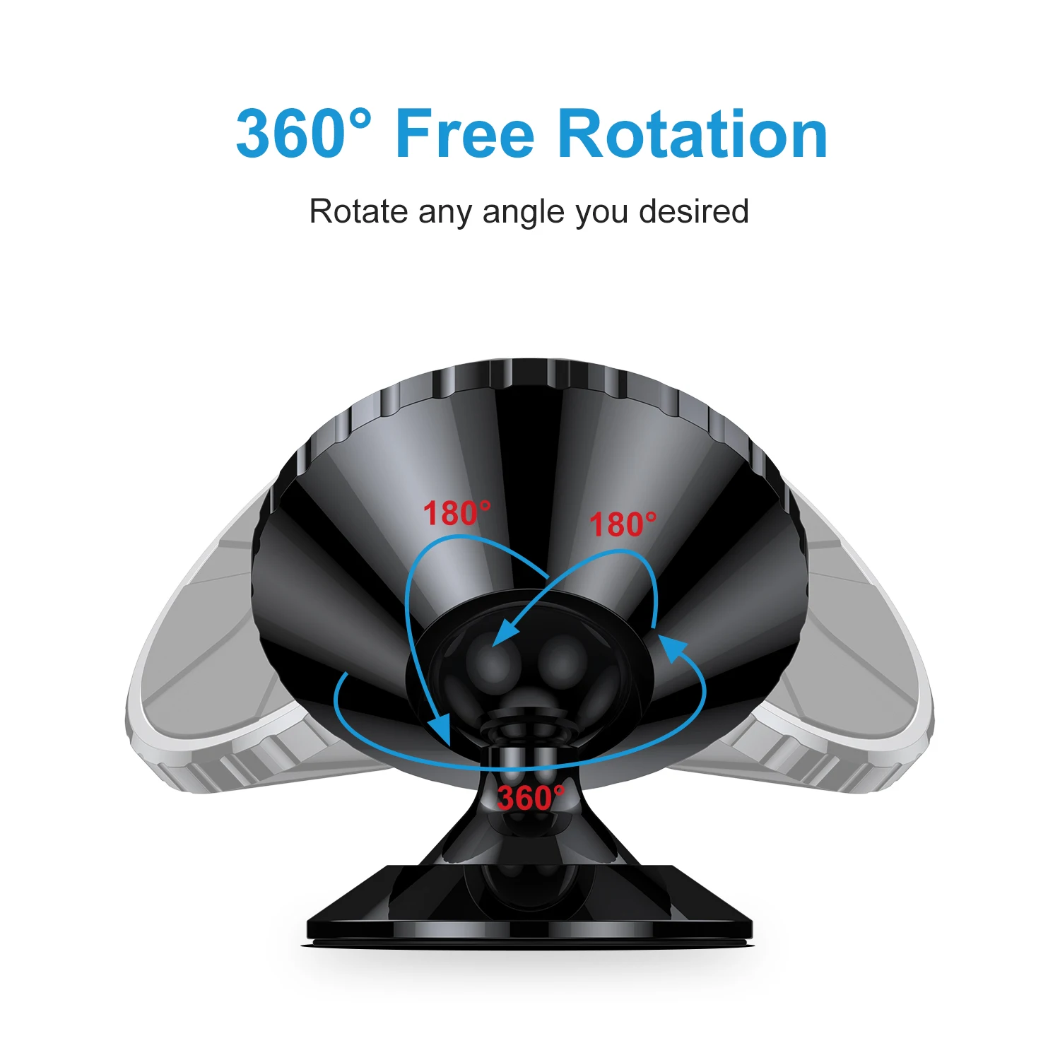 
2021 New Round Shape 6pcs Magnet Strong Cellphone Mount Soporte Para Celular Dashboard Private Label Magnetic Car Phone Holder 