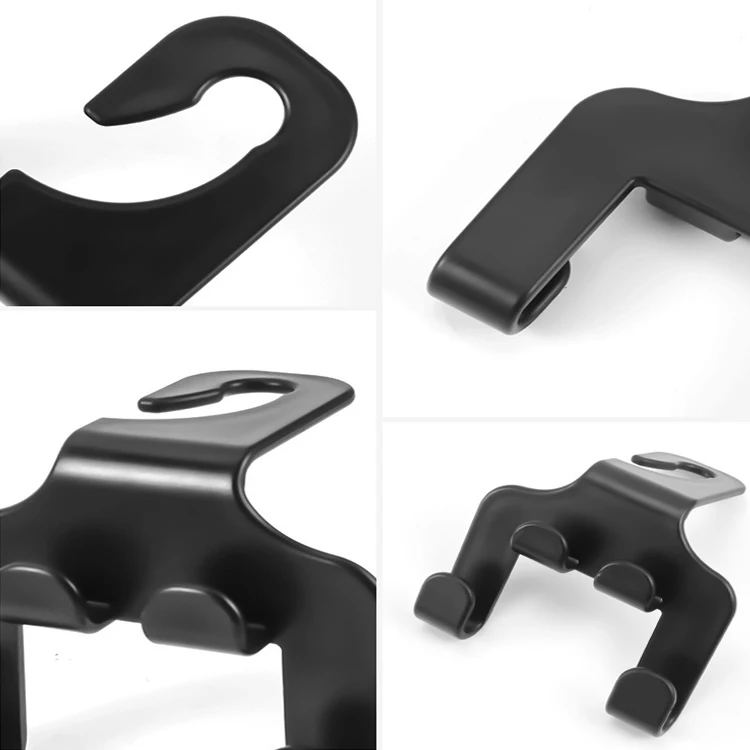 Universal hot selling portable multifunctional ABS black car back seat hook