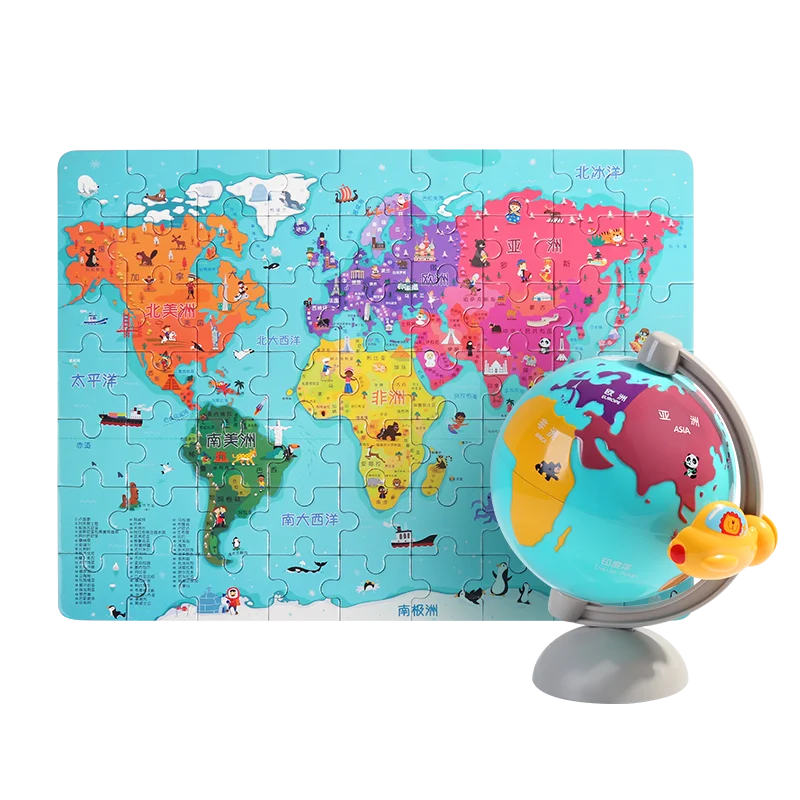 Topbright wholesale baby wooden world map puzzle in globe for kids