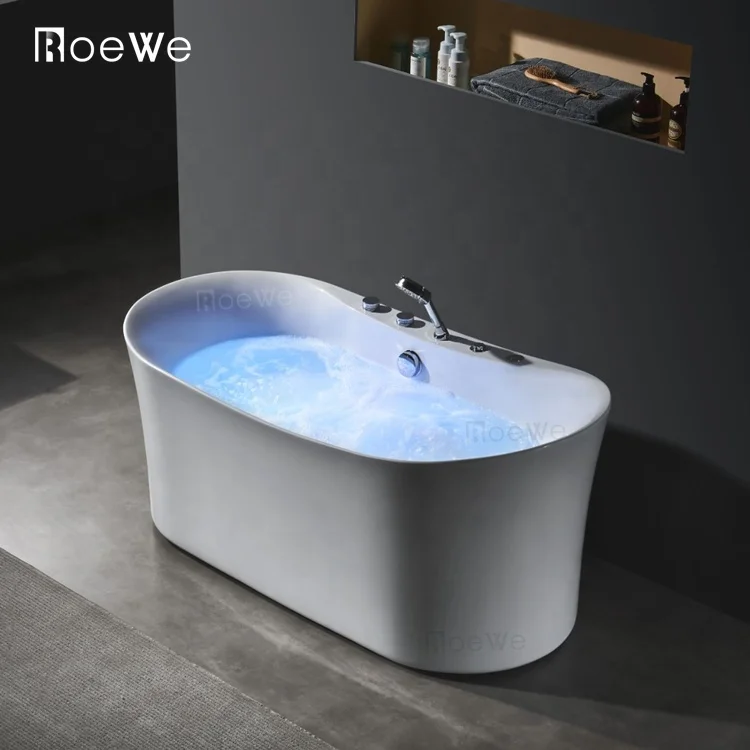59inch small stand alone jetted tubs massage bathtub freestanding modern bathroom bath tub mini whirlpool tub for adults