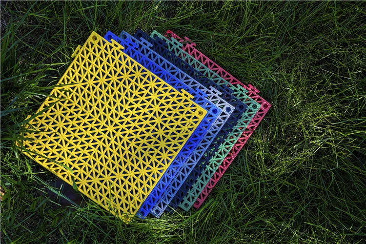 New Style Plastic Beautiful Floor Tiles Interlocking Drainage For Car Wash Shop