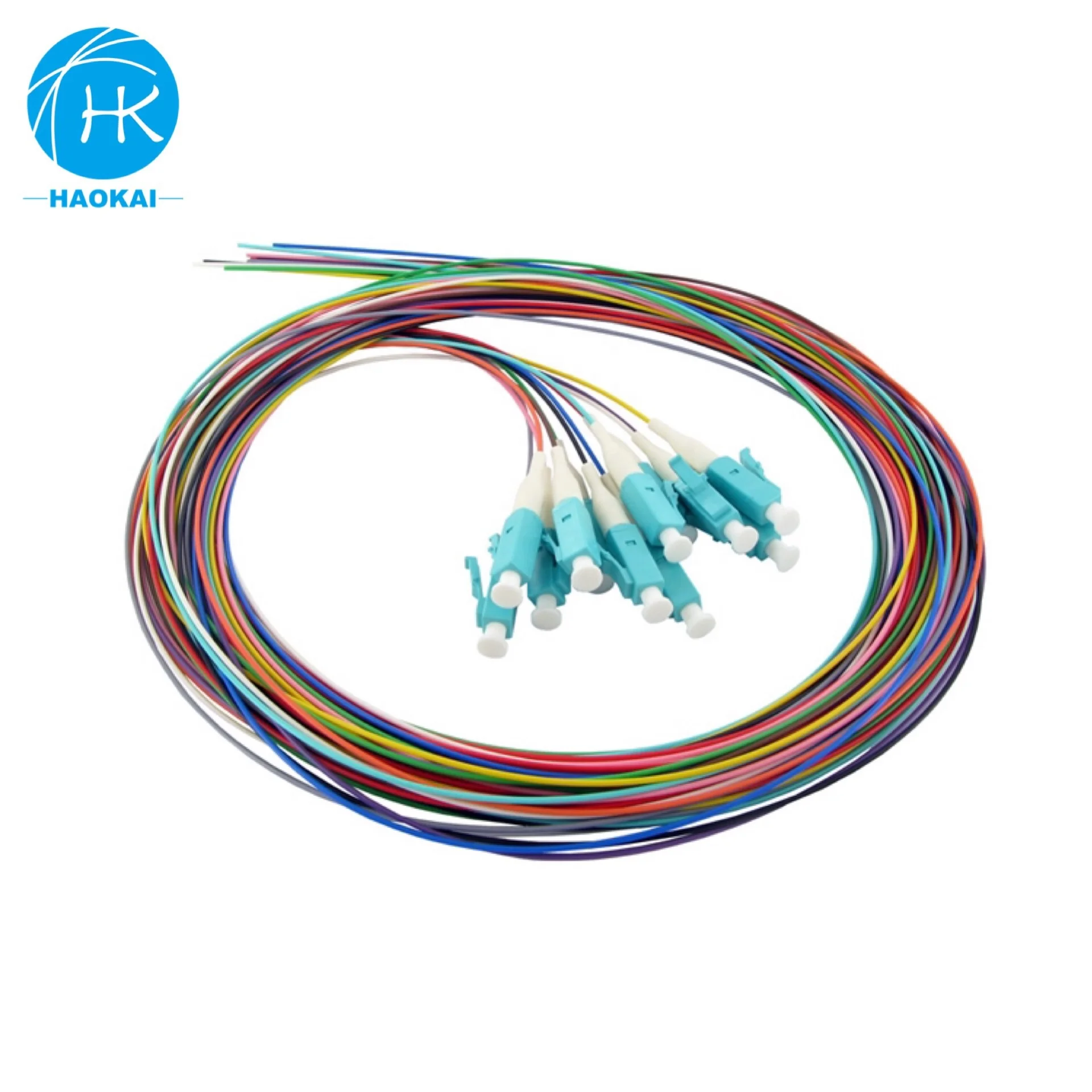 12 Core Waterproof Sc Apc Color Optical 0.9Mm 12Core Fiber Optic Pigtail