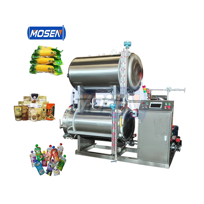 Automatic Food Autoclave Sterilizer Glass Bottle Sterilization Retort Machine