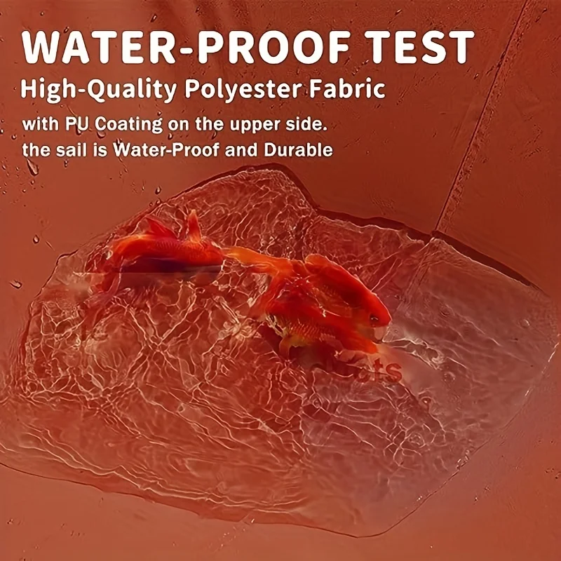 Настраиваемый высокопрочный Hdpe Парус Тень водонепроницаемая ткань для сада патио прямоугольник кокоса