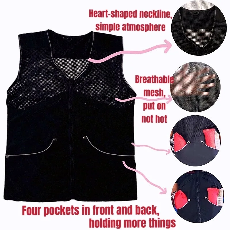 Breathable Mesh K9 Dog Training Vest Professional Dog Trainer Gear With Multiple Pockets for Spring/Summer