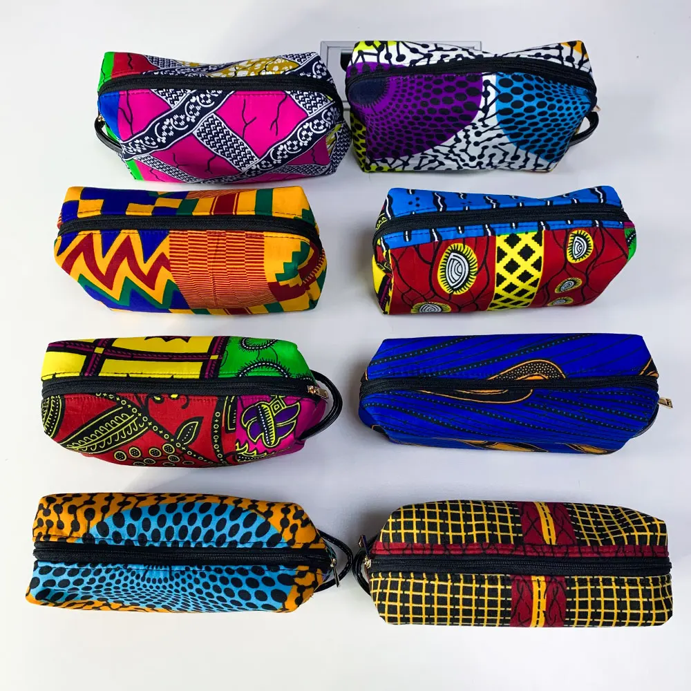 2021 Good Quality Wax Fabric African Print Women Handbag Money Clip Ladies Long Wallet For Evening Party
