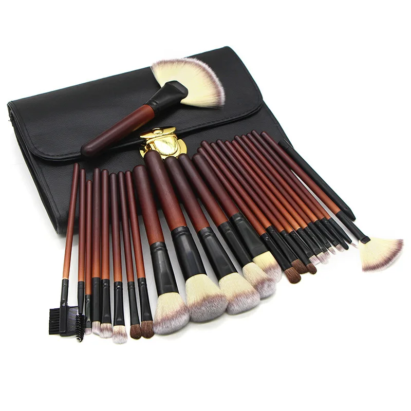 26pcs   Brushes Natural Hair Wooden  Makeup Brush Set Professional