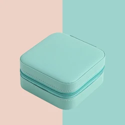 Wholesale Square Jewelry Box Jewellery Storage Case Travel Ring Organizer Small PU Leather Earring Necklace Box For Women Gift