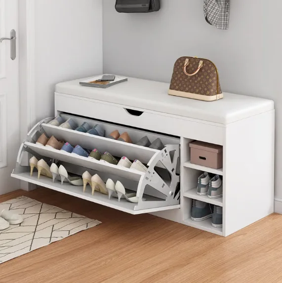Ready Assembled Solid Wood Shoe Cabinet Simple Shoe Rack Storage Cabinet