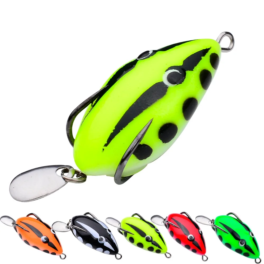 Willfishing 40mm 5g  Wholesale Frog Lures Top water Soft Frog Fishing Lures With BKK Double Hook