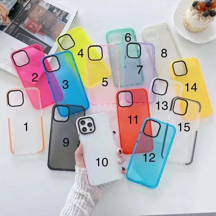 Colorful Shockproof Black Camera Ring Phone Case For Iphone 14 13 Pro Max 7 8 Plus X Xs Xr Xs Max Plus Shockproof Case