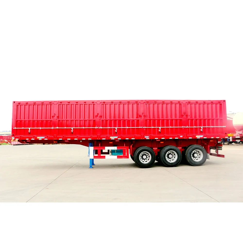 Best Price Hydraulic Cylinder 34 Ton Side Tipper Trailer Truck Drop Side Dump Trailer