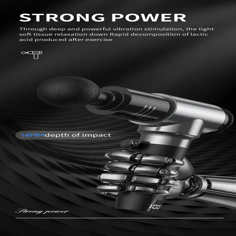 7/30-скорость панель пистолет массажер по нанесению собственных логотипов фитнес расслабление мышц массажный пистолет массажной продукции