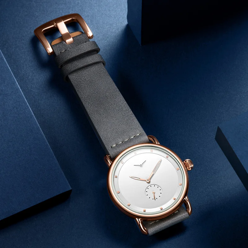 ONOLA 3805 Casual Genuine Leather Belt Wrist Watch Quartz Movement Analog Watches Men for Male Clock Luxury Brand Minimalist