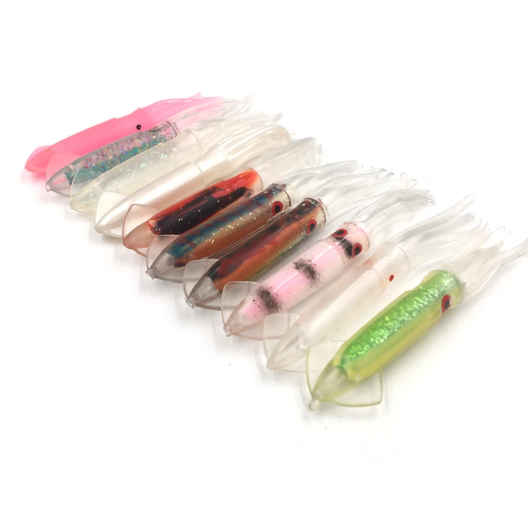 hot sale 9cm wholesale soft squid pesca fishing lures tackle marlin teaser accessories trolling lures