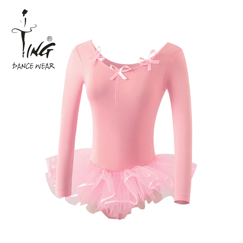 High quality cotton fabric ballet training stage costume custom long short sleeve dancer shirt with performance wear for girls