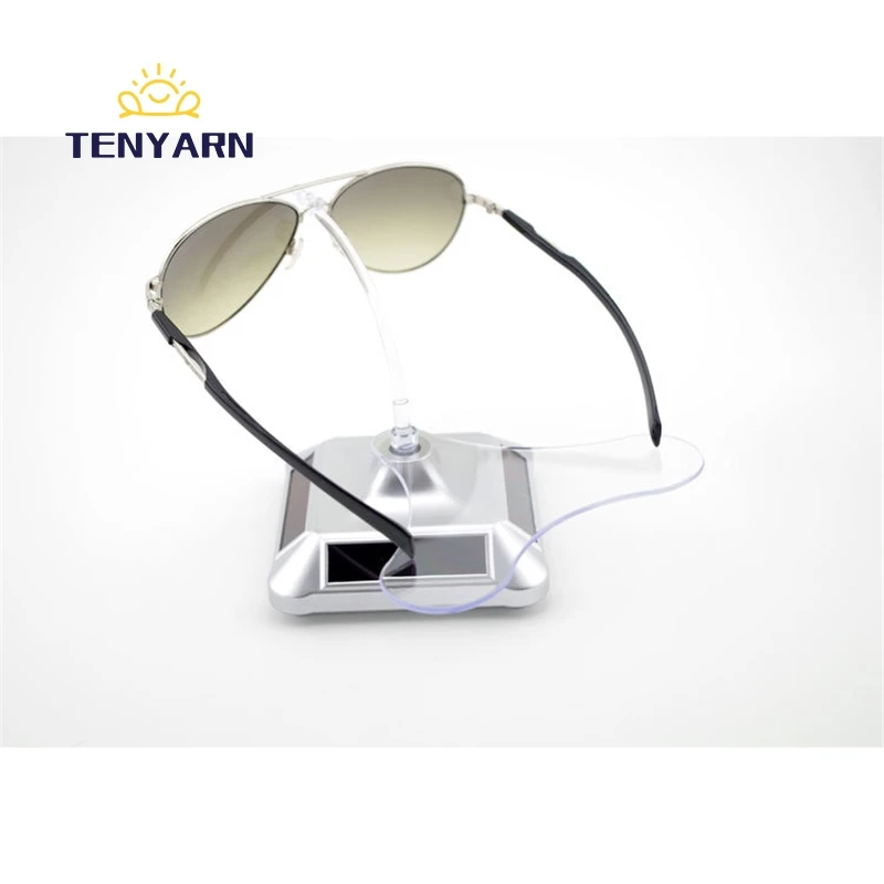Tenyarn Solar Power 360 Degree Rotating Sunglass Display Stand Turntable Automatic Rotary Displays Rack For Sunglasses