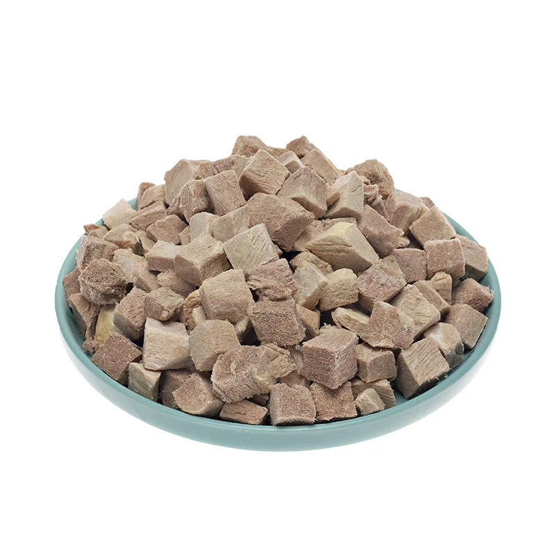 Qingdao factory freeze-dried food duck meet cube nutrtious pet cat dog snack