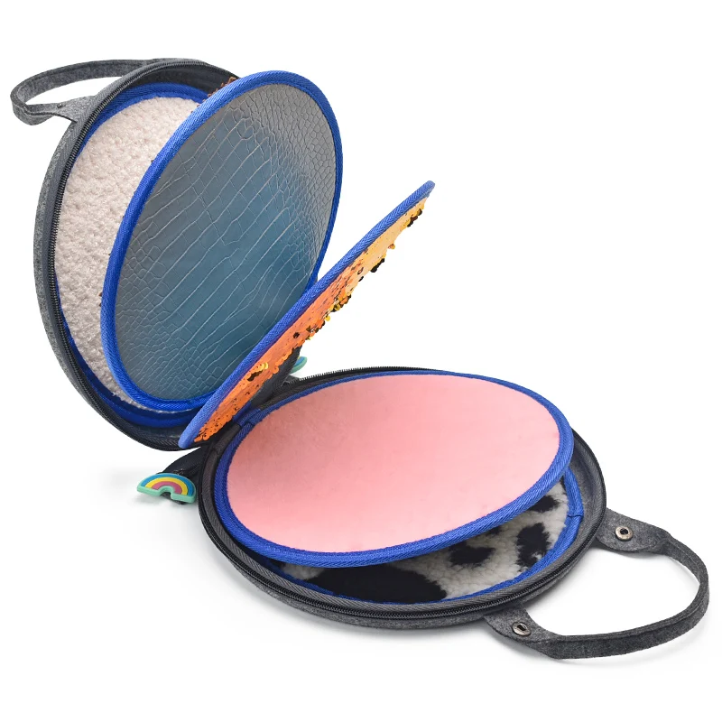 Montessori Basic Skills Activity Toys Board Toddlers Early Education Baby Felt Busy Board Bag Multi Activities Felt Busy Books